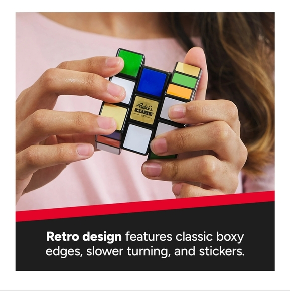 Rubik's Cube, Retro 50th Anniversary Edition 3x3 Color-Matching Puzzle - Picture 3 of 8